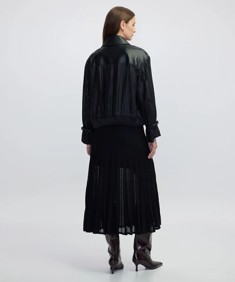 Ipekyol  Contrast Textured Coat for Women | Best Price UAE
